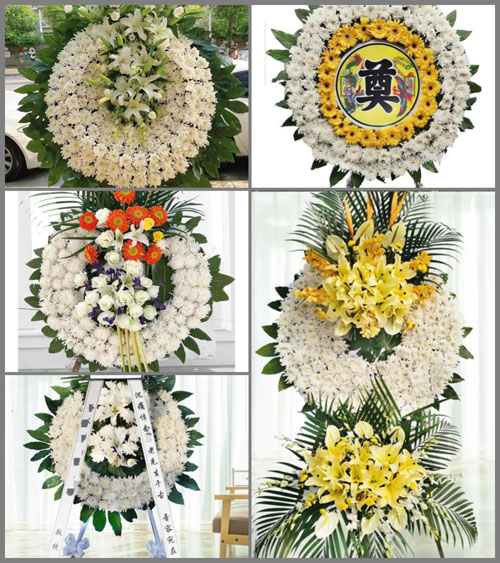 河南南阳社旗县潘河街道望东庄村花圈速递